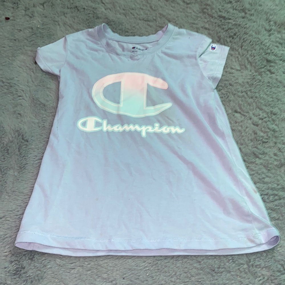 purple champion girls shirt